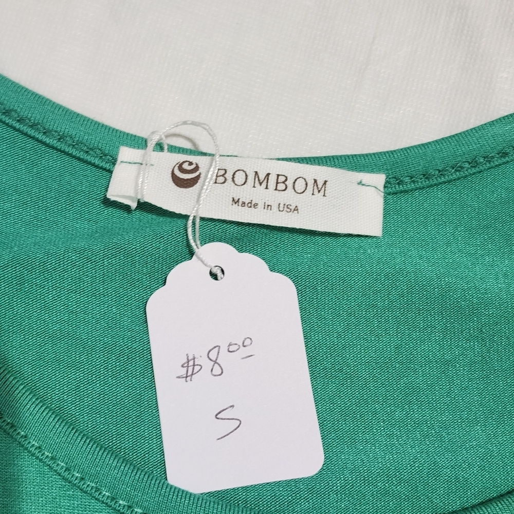 Bombom Sleeveless Kelly Green Babydoll Tank Top - Picture 8 of 9